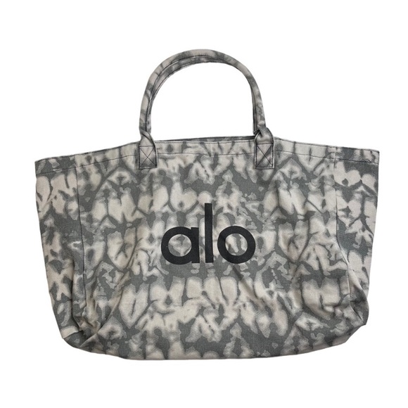 ALO Yoga Bags Alo Yoga Iconic Shopper Tote Large Gray Tie Dye Gym